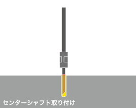 センターシャフト取り付け